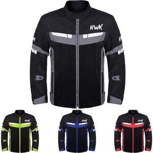 HWK Mesh Motorcycle Jacket Riding Motorbike Jacket Biker CE Armored Breathable